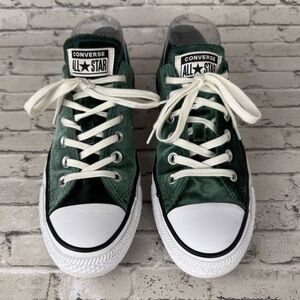 Converse Chuck Taylor All Star Forest Green Velvet Womens Size 7- 557994F